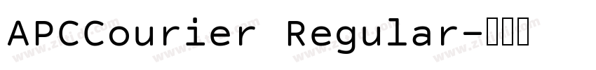 APCCourier Regular字体转换
